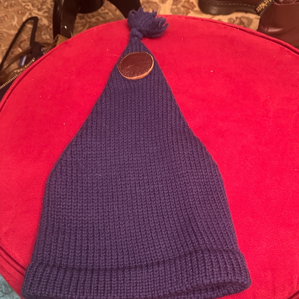 Classic Navy Knit Beanie with Pom